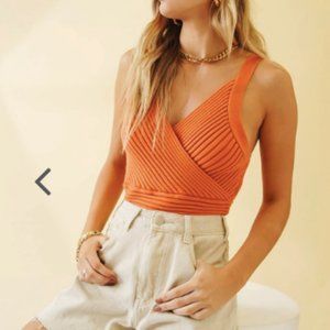 Verge girl knit orange top